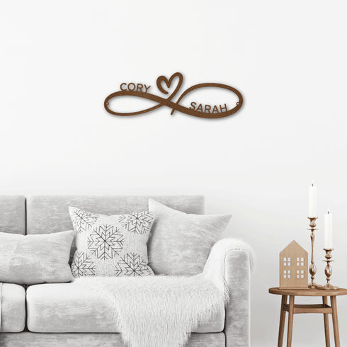 Personalized  Infinity Couples Wall Art